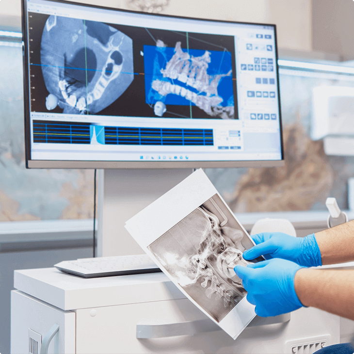 State-of-the-art 3D dental CT scanning for precise imaging.